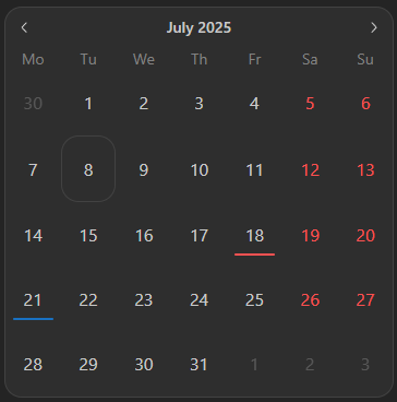 calendar with-integrations big-size